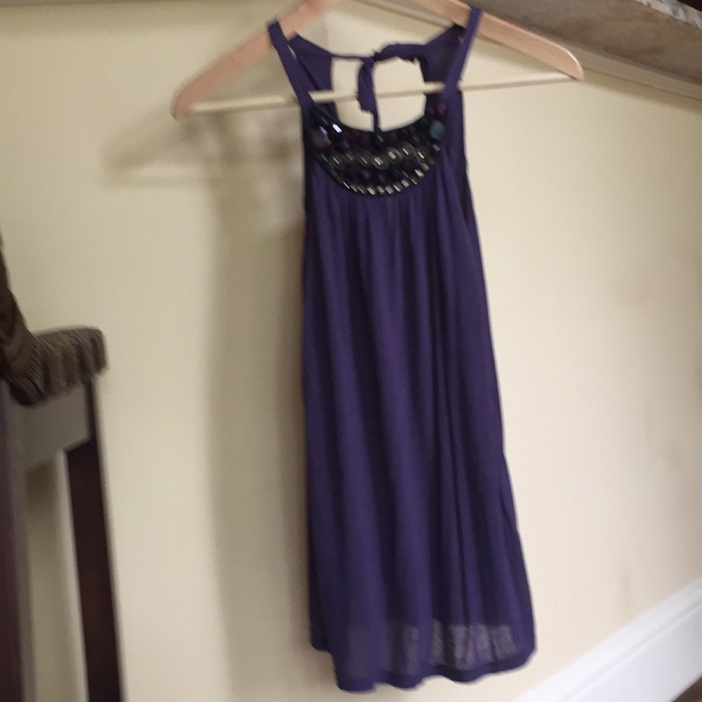 Purple tank with gem detail